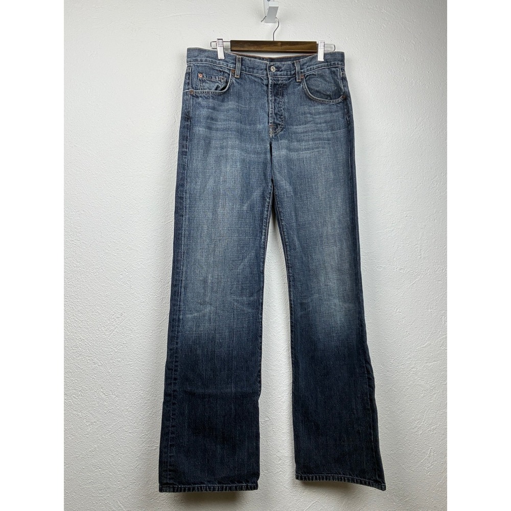 7 For All Mankind Blue Relaxed Jeans - 34x34 - Straight Leg Casual Designer